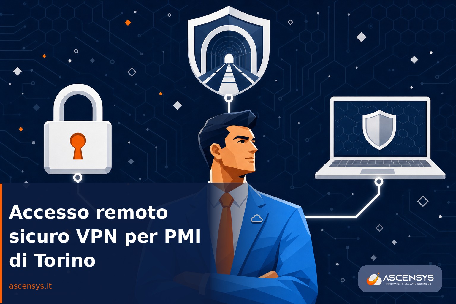 Accesso remoto sicuro alla rete aziendale di una PMI di Torino: VPN cifrata, autenticazione MFA e firewall a protezione dello smart working