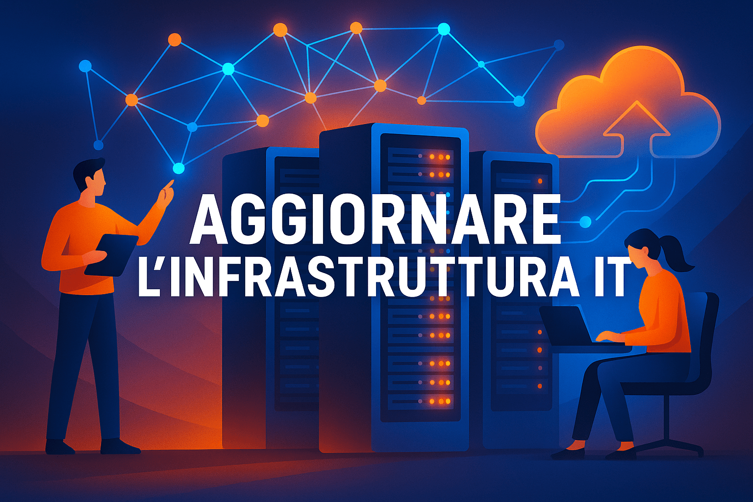 Illustrazione aggiornamento infrastruttura IT per PMI torinesi