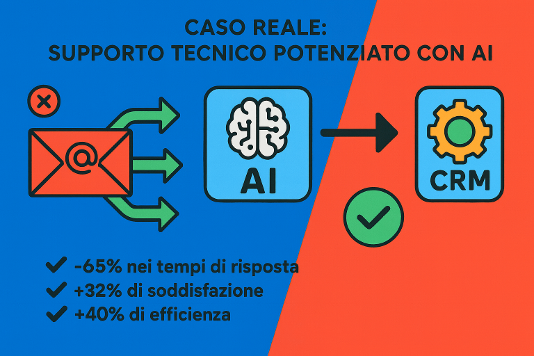 Integrazione tra email, AI e CRM con risultati di efficienza per una PMI