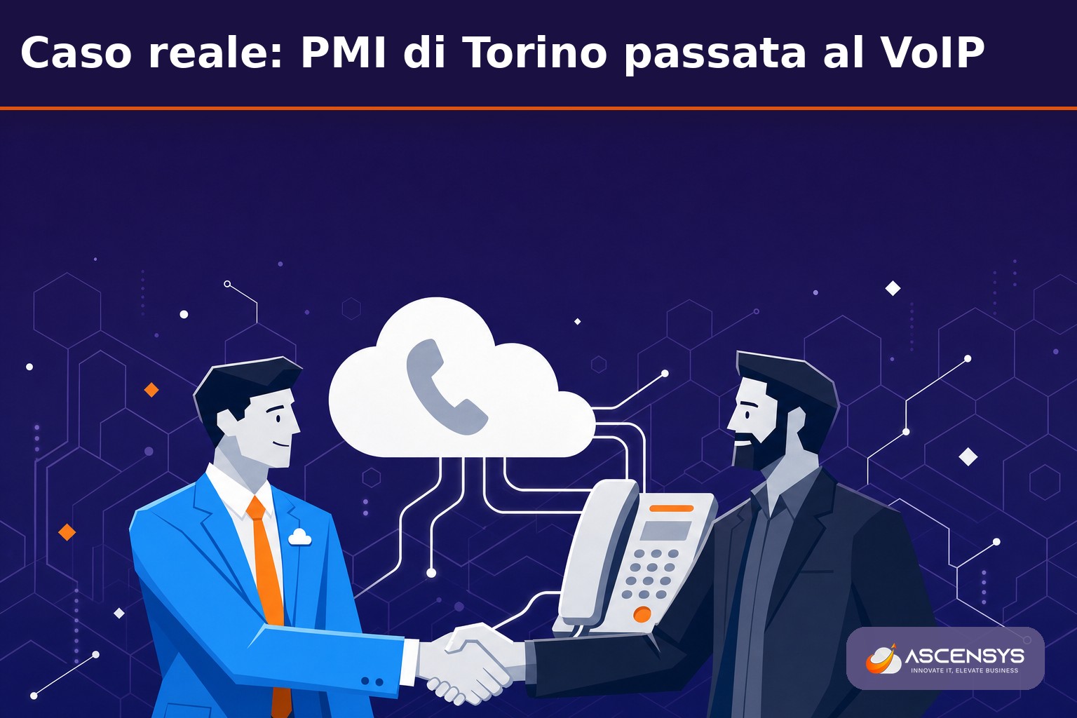 Studio tecnico della provincia di Torino conferma con AscenSys il passaggio a un centralino cloud VoIP con numero mantenuto e chiamate su due sedi