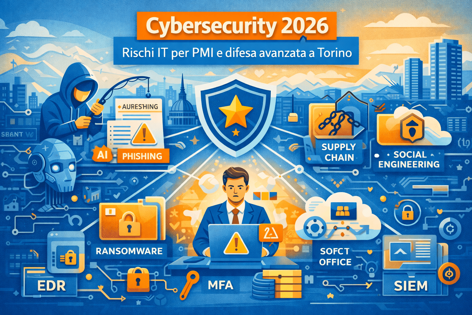 Cybersecurity 2026: scenario minacce digitali e strategie di protezione per PMI a Torino