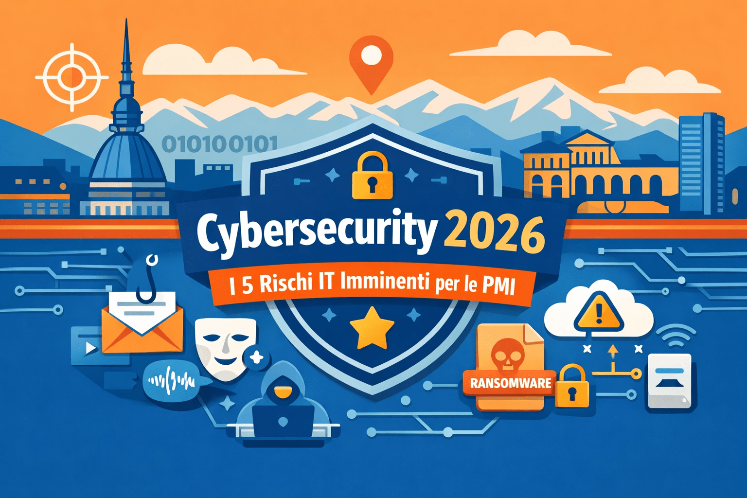 Scenario cybersecurity 2026: minacce AI-powered e strategie di difesa per PMI a Torino e provincia