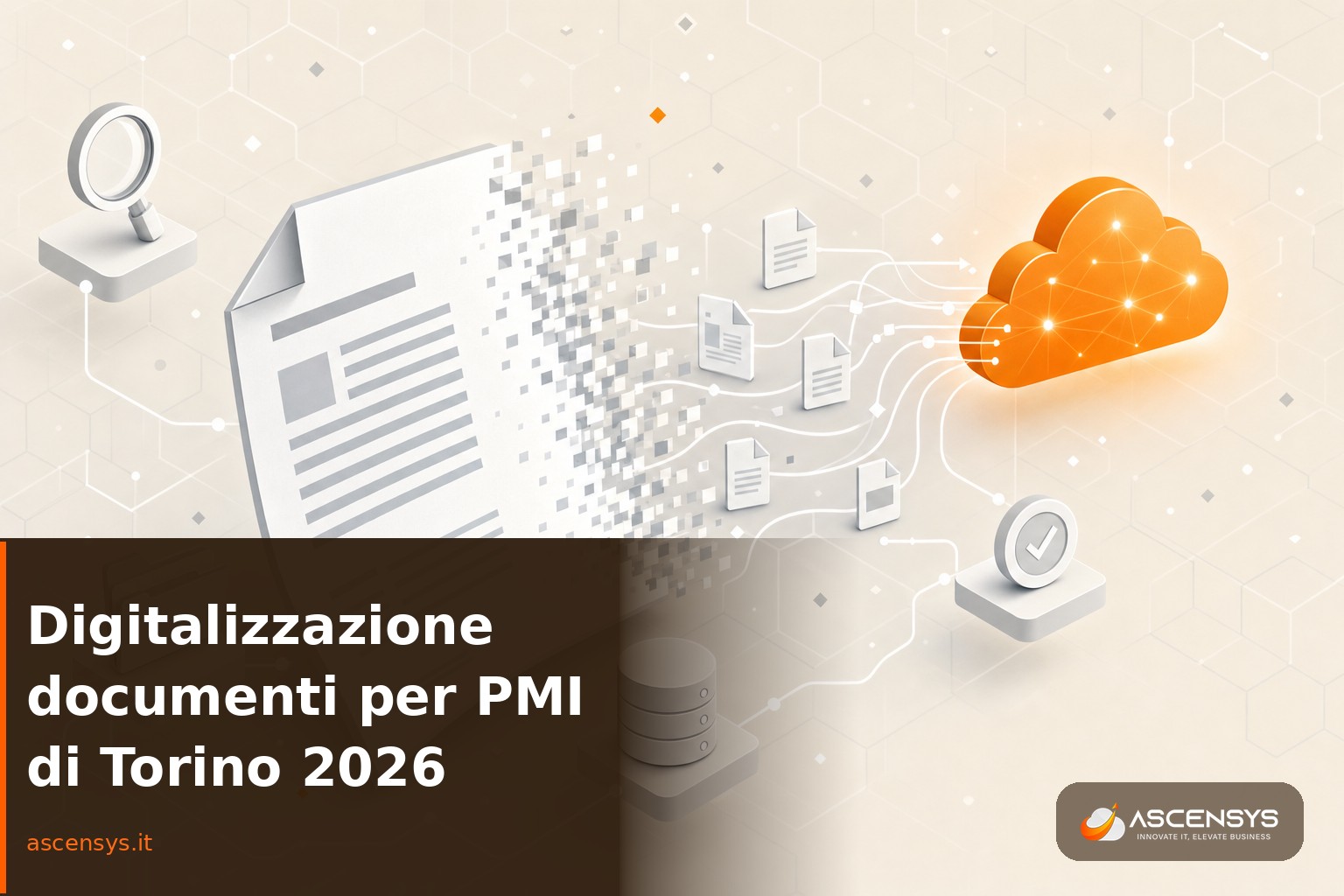 Archivio cartaceo di una PMI di Torino trasformato in documenti digitali ricercabili tramite scansione con multifunzione e archiviazione nel cloud sicuro
