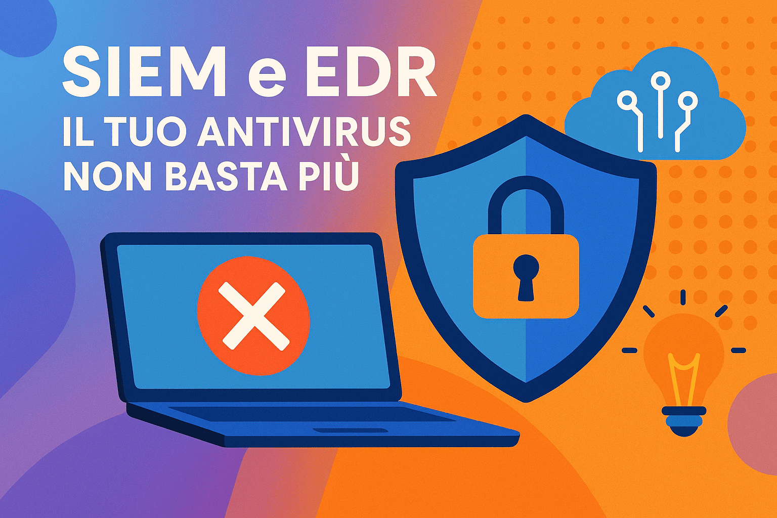 Illustrazione SIEM e EDR per sicurezza informatica aziendale