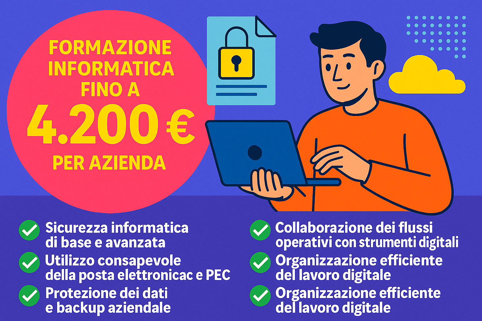 Infografica sui contenuti formativi finanziabili con la Linea 8 Fondartigianato
