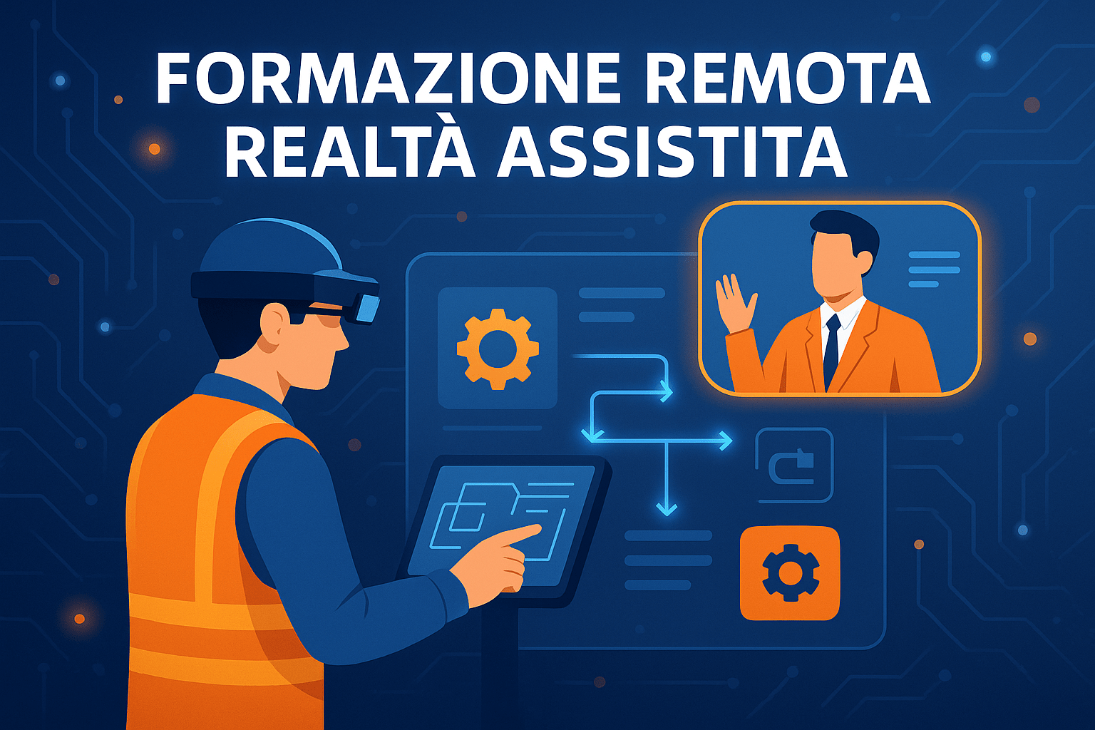 Formazione remota industriale con visori RealWear hands-free per training tecnico e trasferimento competenze