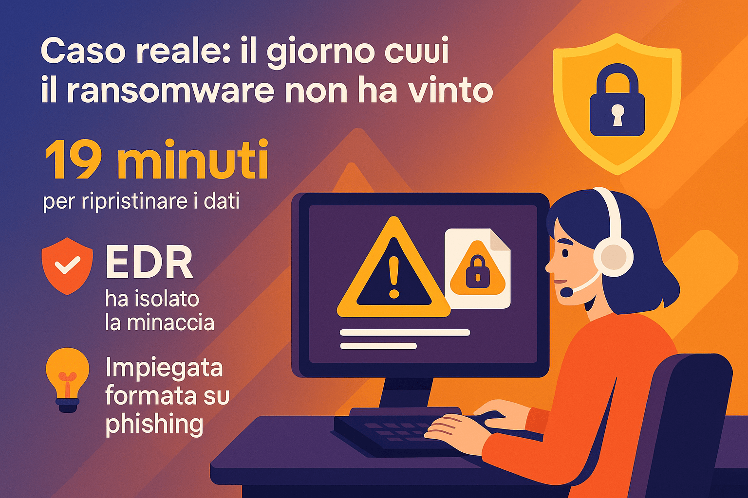Caso reale PMI che evita attacco ransomware con FullCare365