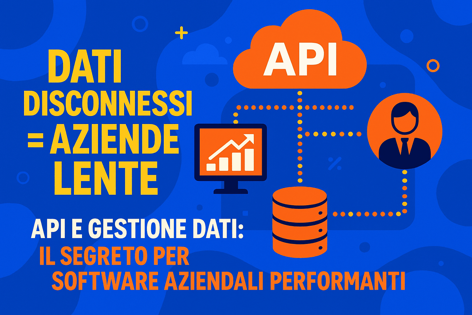 Copertina sull'integrazione API e gestione dati per software aziendali performanti