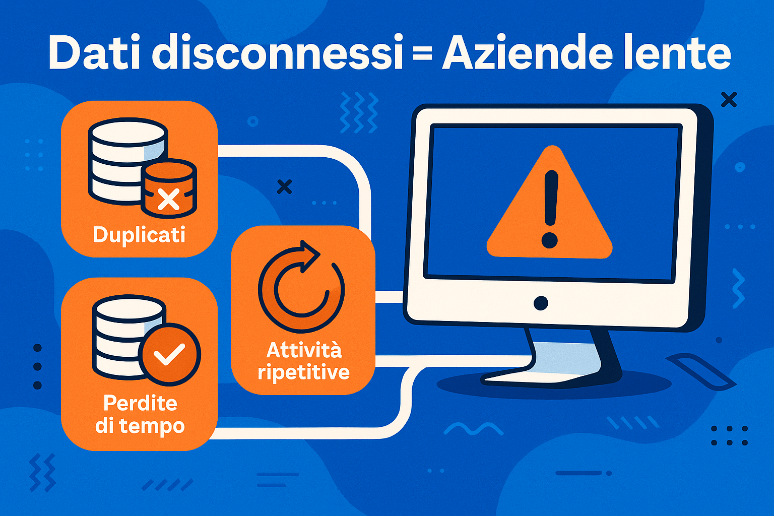 Infografica sui problemi dei dati disconnessi nelle aziende
