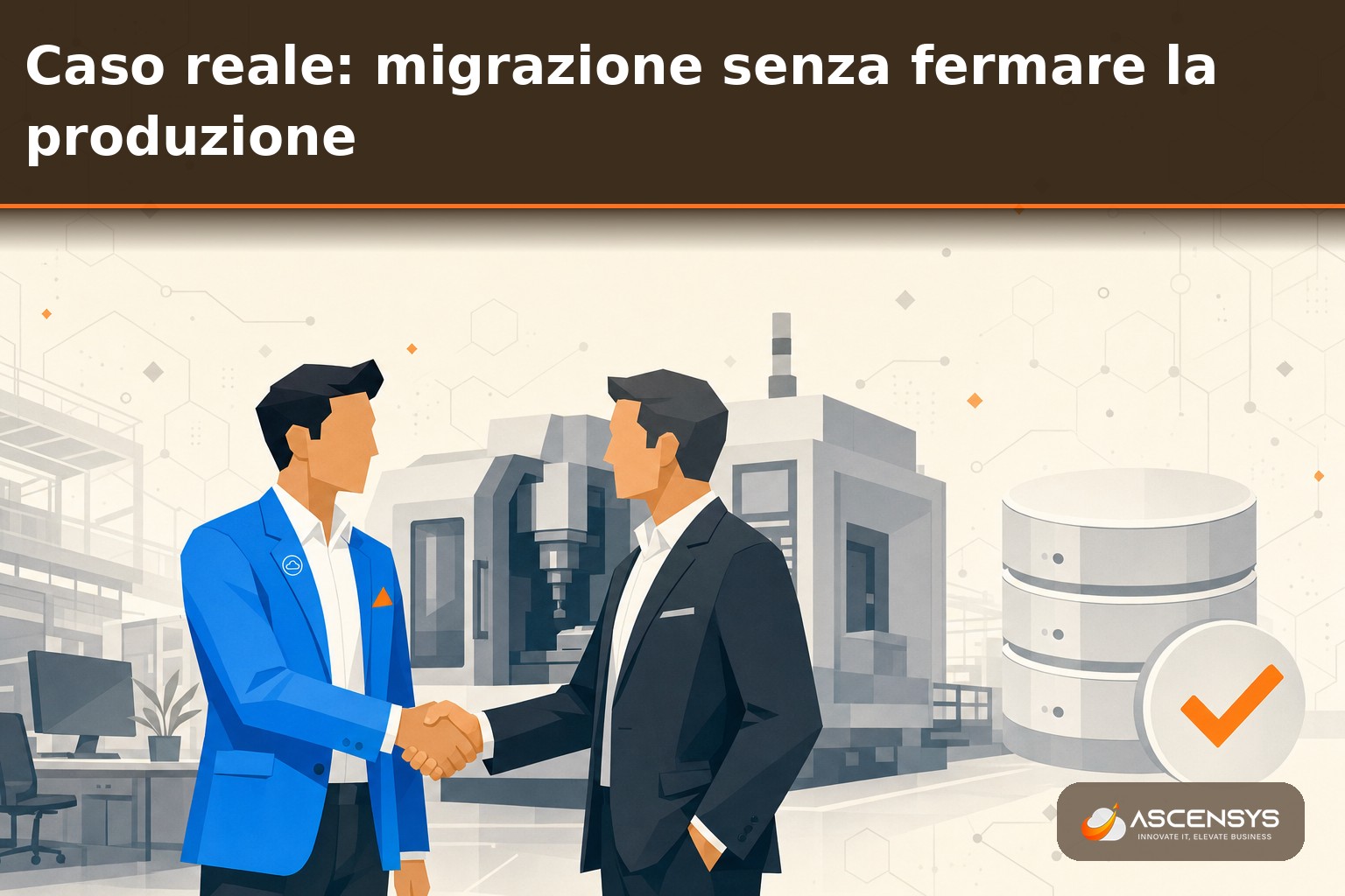 Consulente AscenSys e titolare di una PMI manifatturiera del Nord Italia concordano il piano di migrazione del gestionale Odoo