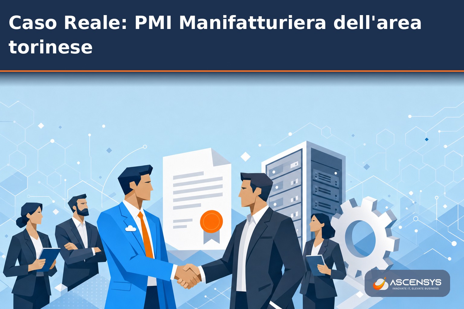 Titolare di PMI manifatturiera dell area torinese e consulente AscenSys dopo aver finanziato il rinnovo IT con la Nuova Sabatini 2026
