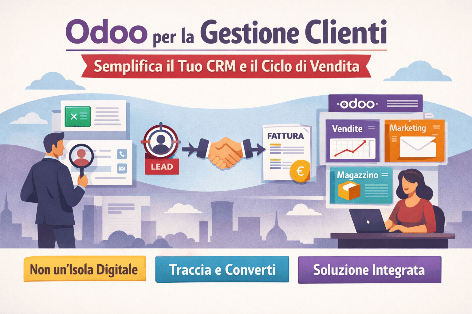 Odoo CRM come asset strategico per PMI a Torino: gestione pipeline vendita e fidelizzazione clienti