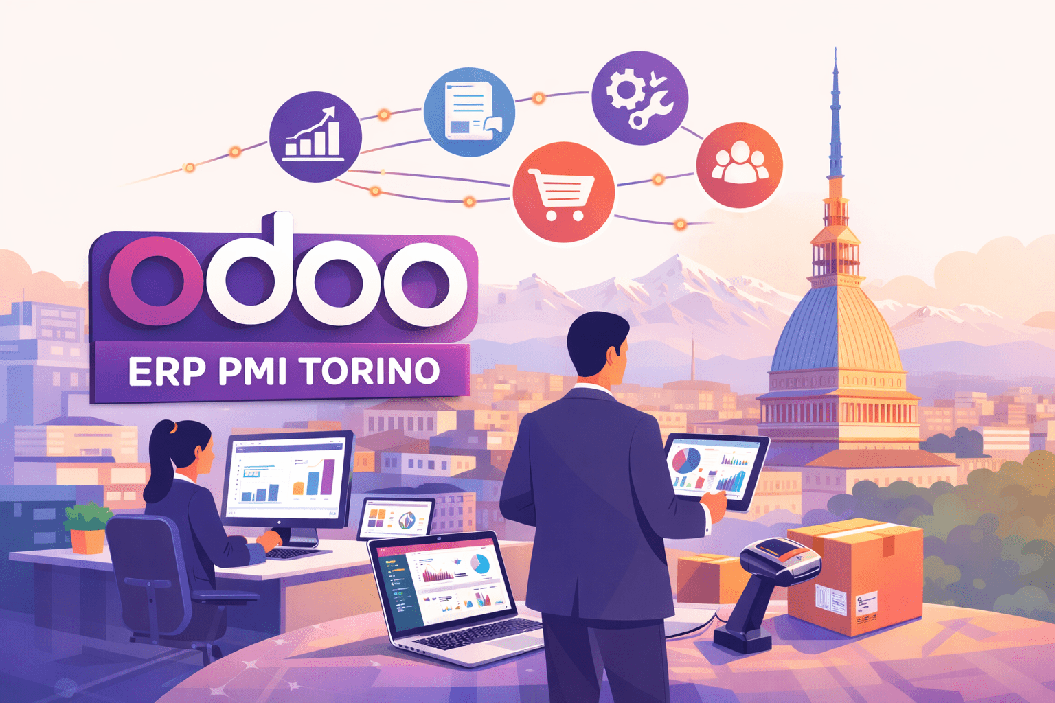 Odoo ERP per PMI a Torino: superare la frammentazione software con piattaforma unificata