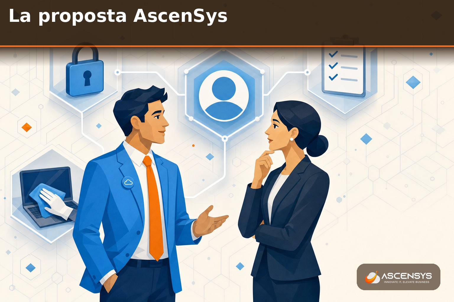 Tecnico AscenSys e titolare di una PMI di Torino gestiscono insieme la procedura di offboarding IT: disattivazione identità, recupero dispositivi e rotazione credenziali