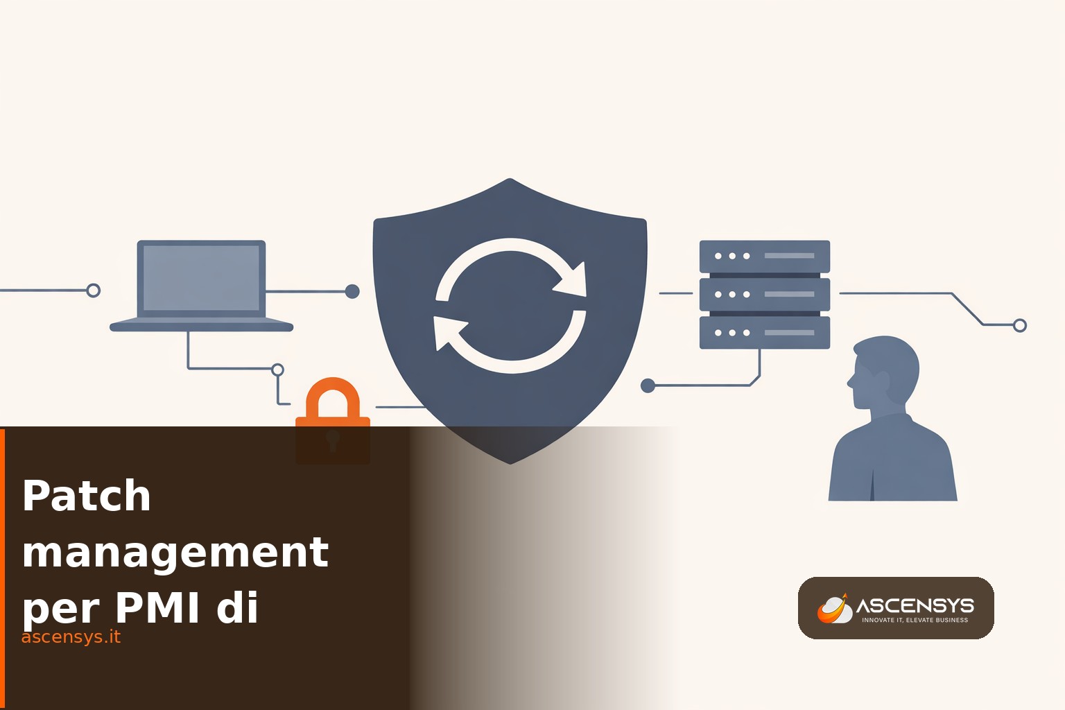 Patch management per PMI di Torino: dashboard centralizzata che monitora aggiornamenti di sistemi operativi, server e applicativi gestiti da AscenSys come servizio IT proattivo