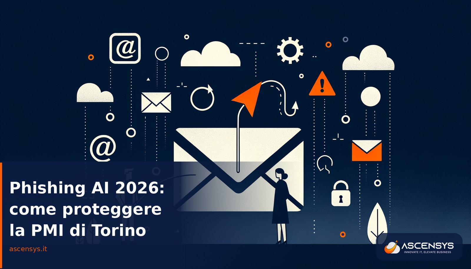 PMI di Torino nel mirino del phishing AI 2026: email truffa generate da intelligenza artificiale e guida AscenSys alla protezione email aziendale avanzata
