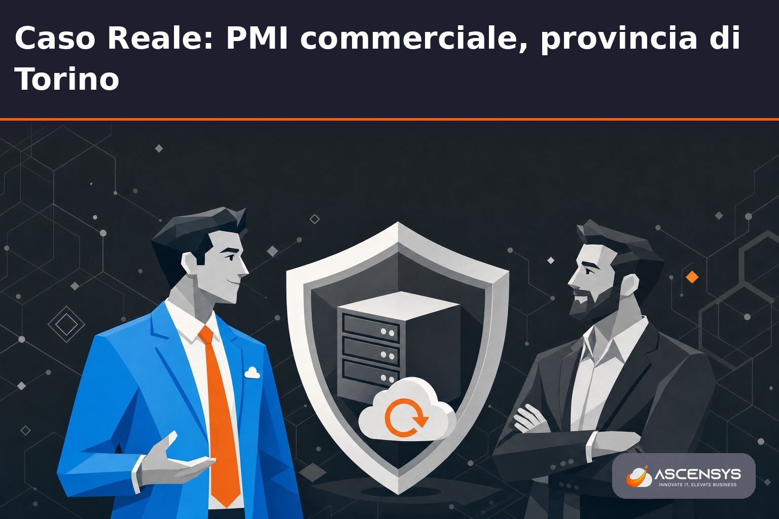 Titolare di una PMI commerciale della provincia di Torino e consulente AscenSys rivedono insieme il piano di risposta agli incidenti dopo un attacco