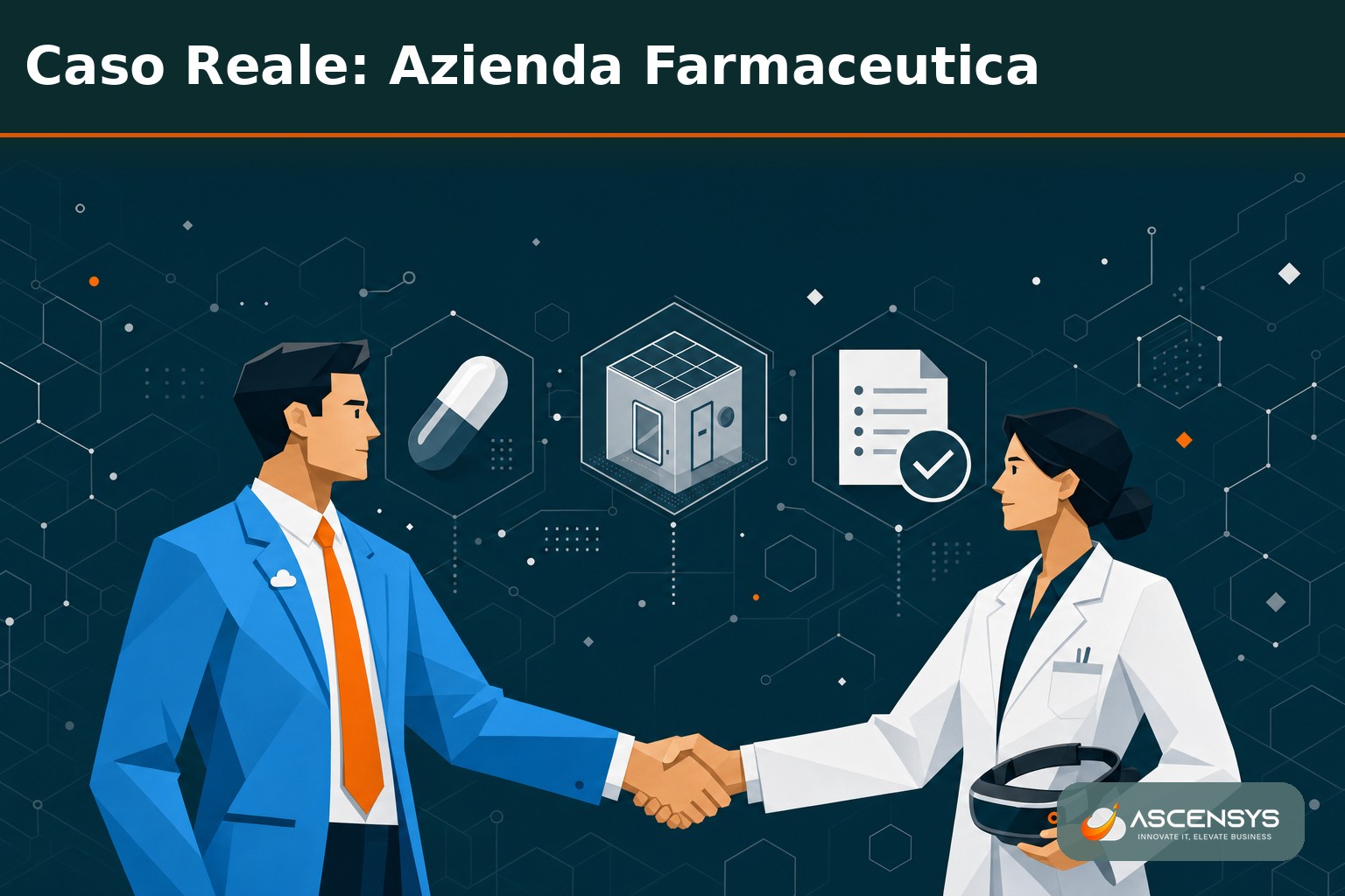 Responsabile qualità di una azienda farmaceutica italiana e consulente AscenSys dopo aver introdotto i visori RealWear per audit da remoto e documentazione di lotto