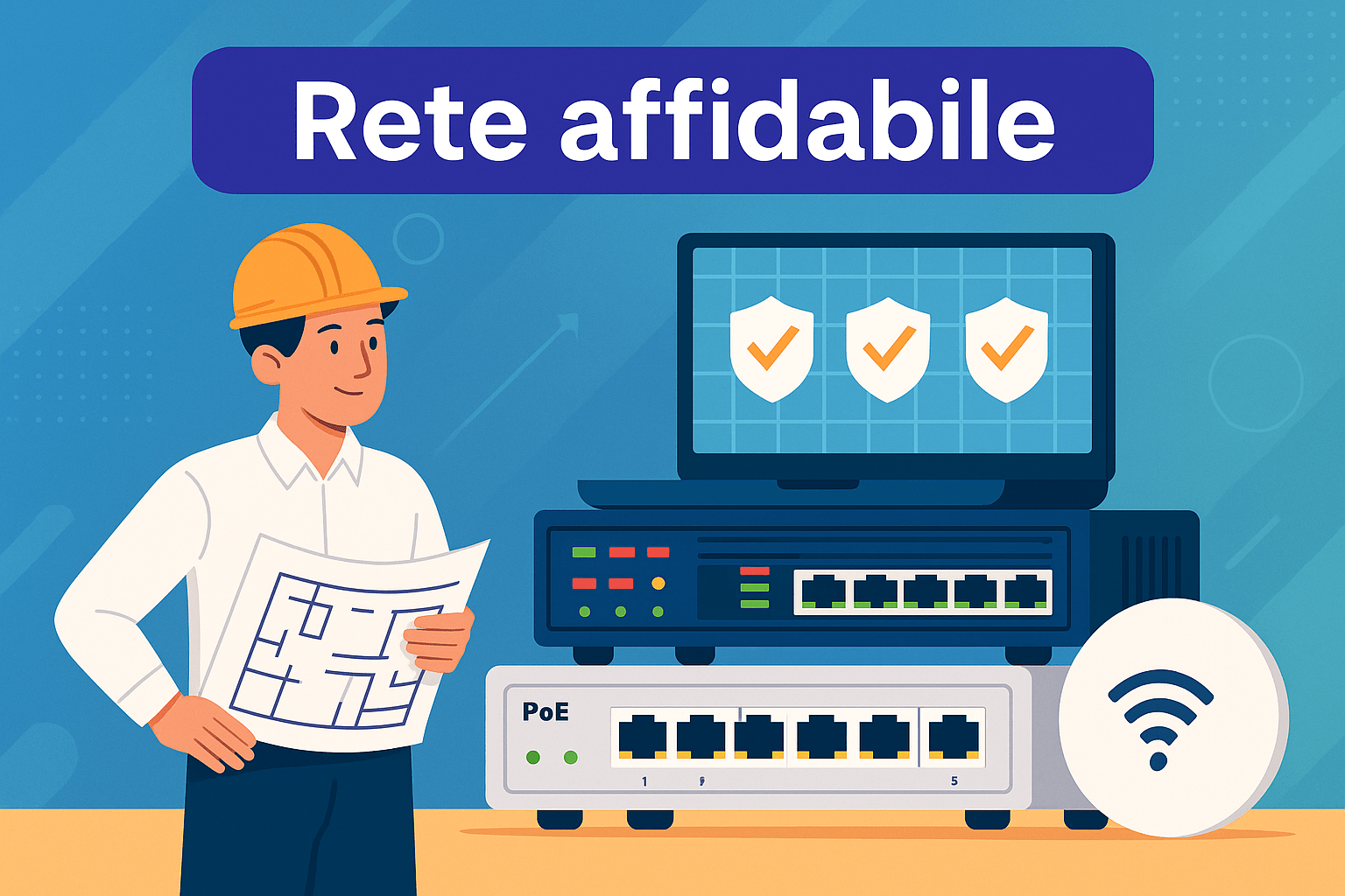 Caso reale rete aziendale San Mauro Torinese: studio architettura risolve blocchi con firewall e switch professionali