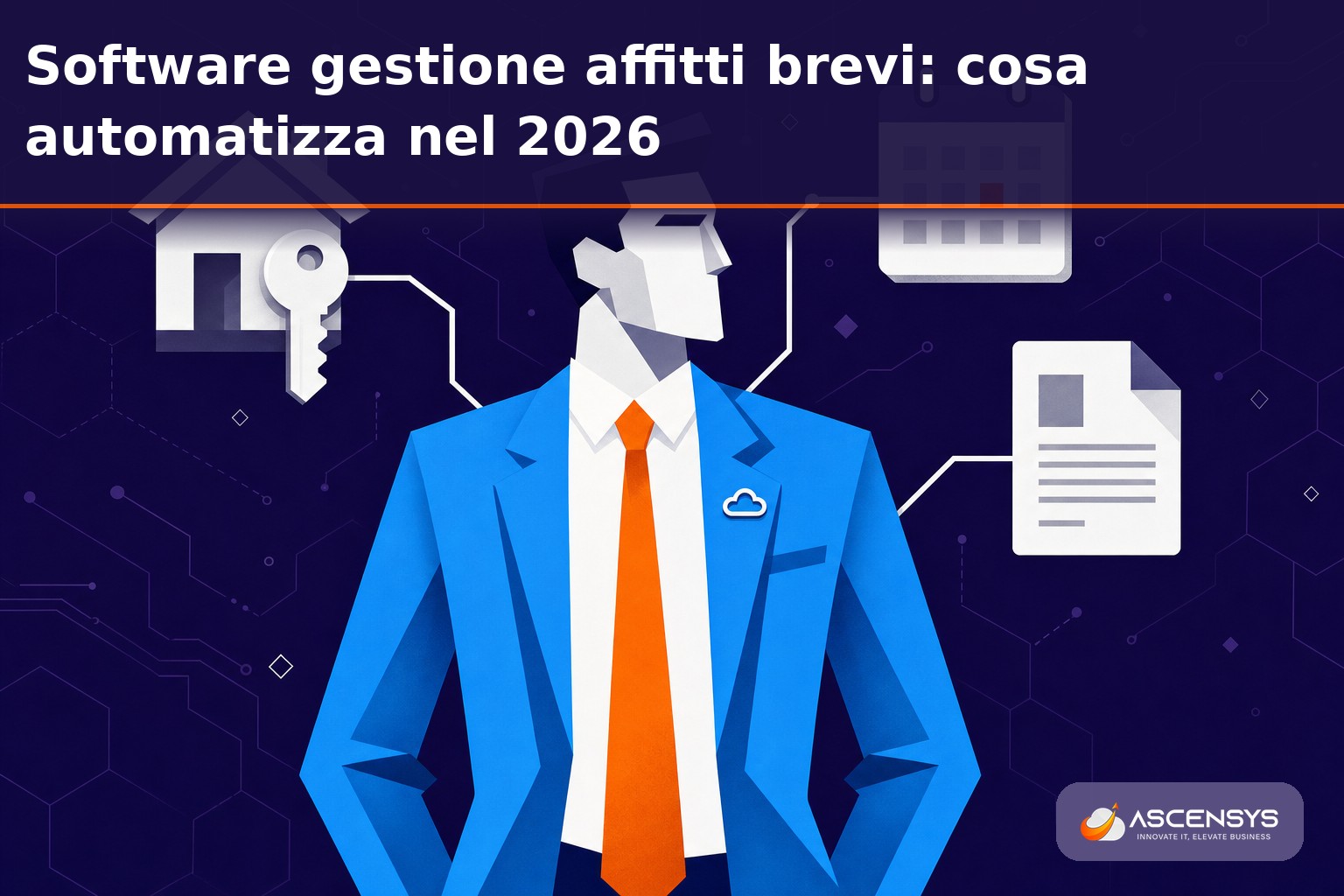 Consulente AscenSys illustra a un host come un software di gestione affitti brevi automatizza check-in, schedine Alloggiati Web, ISTAT e pulizie in tutta Italia