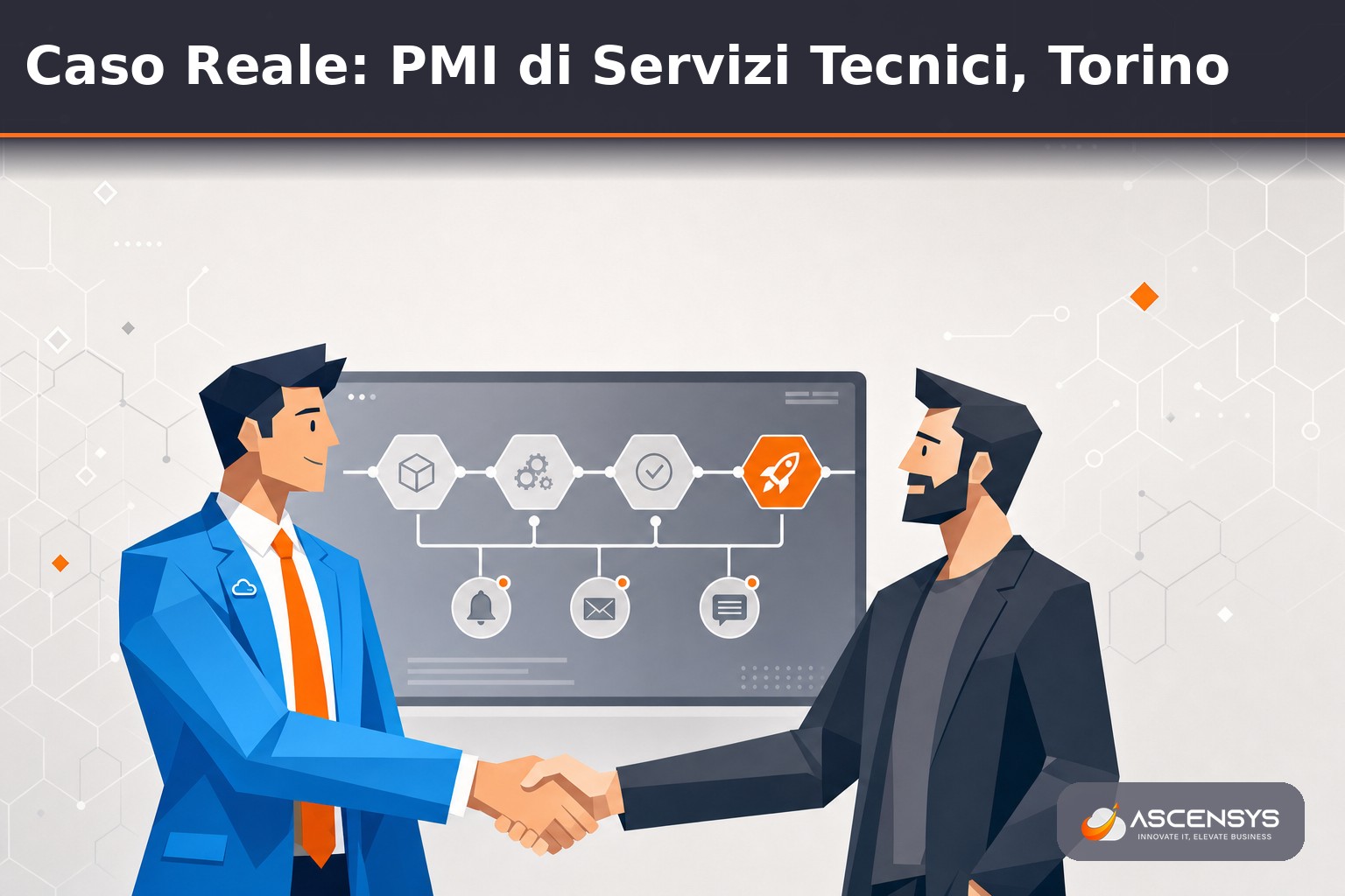 Titolare di una PMI di servizi tecnici di Torino e consulente AscenSys dopo lo sviluppo di un software su misura per la gestione delle commesse