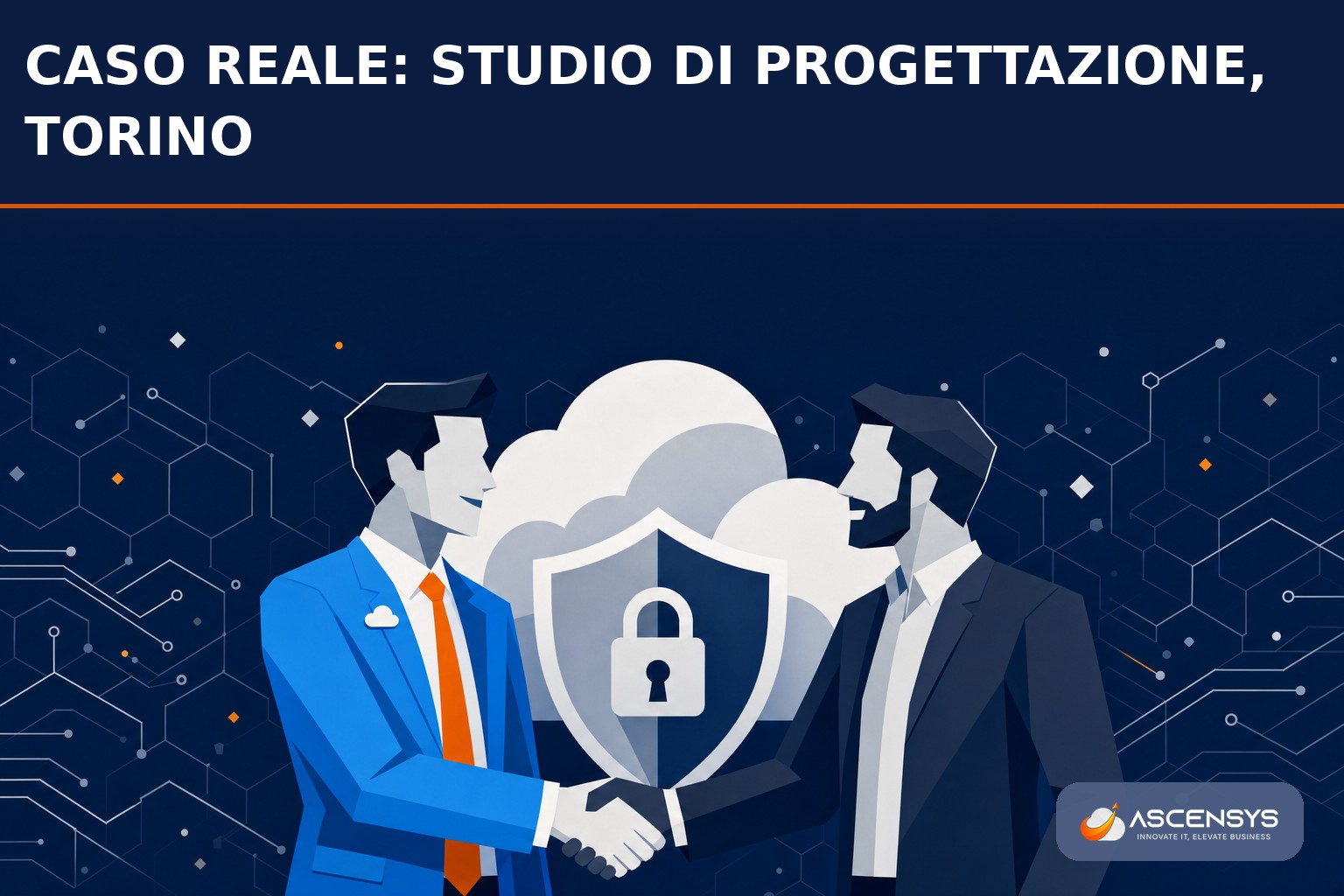 Titolare di uno studio di progettazione di Torino e consulente AscenSys esaminano il progetto digitale finanziato dal voucher regionale
