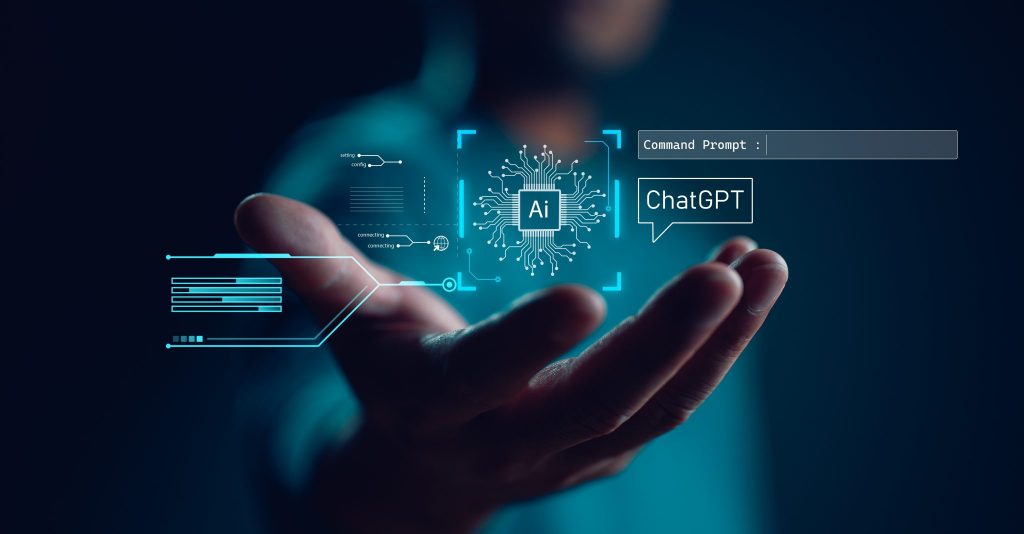 Un agente AI al centro di un ambiente aziendale digitale, che automatizza email, documenti e flussi operativi per una PMI in evoluzione